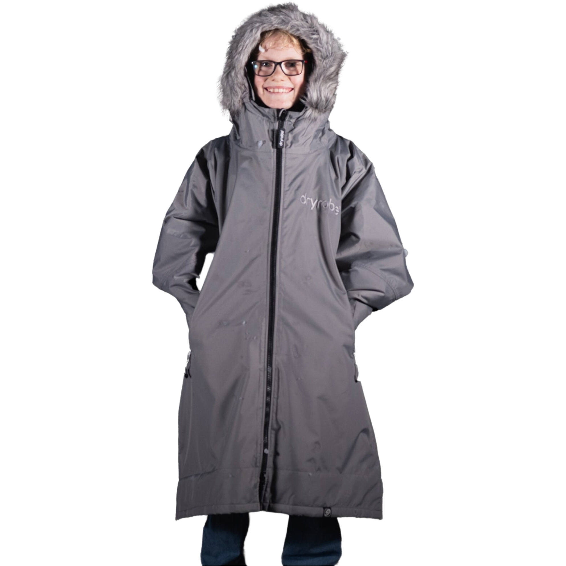 2025 Dryrobe Roupão De Troca De Manga Comprida Junior Advance V3 V3KSLSDA - Alpine Grafite
